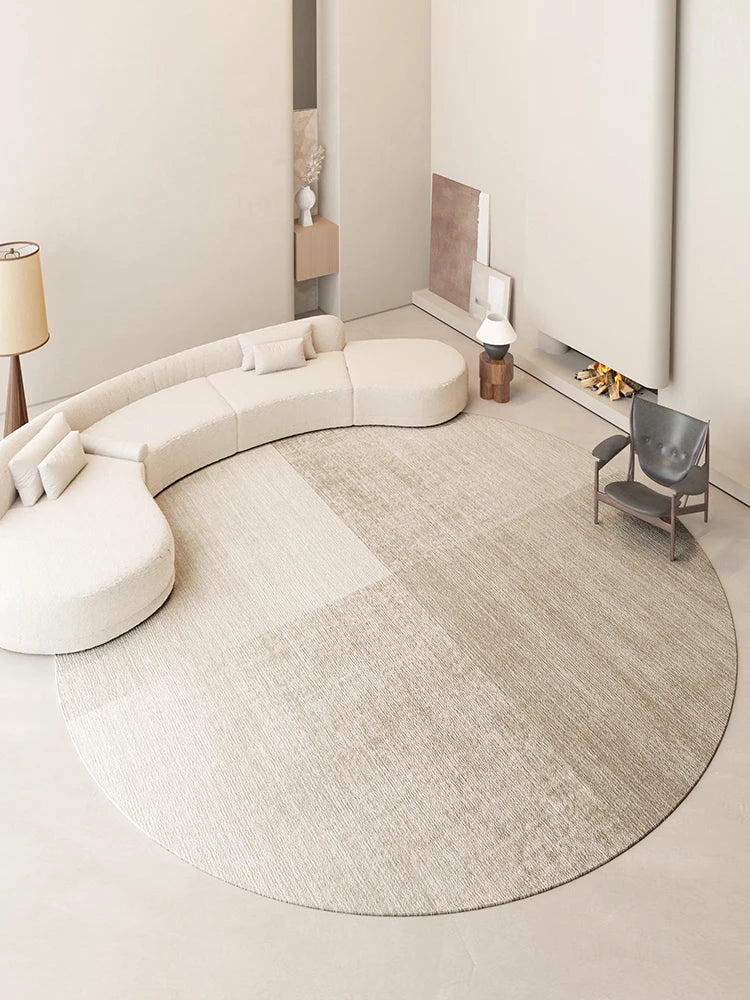 Cream Style Carpets for Living Room Thicken Plush Bedroom Decor Round Carpet Fluffy Soft Lounge Floor Mat Washable Cloakroom Rug