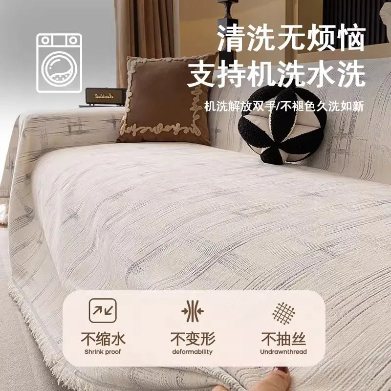 Camping Picnic Sofa Cover 2025 All-season Ethnic Style Cross Pattern Sofa Covers Throw Blanket Camping Mat housses de canapé