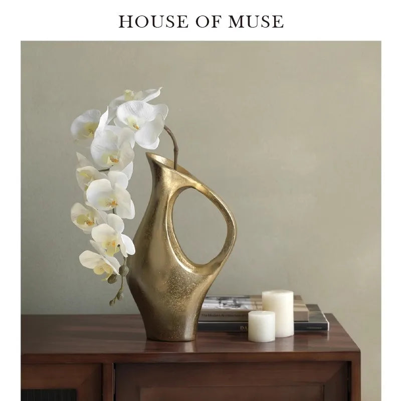 Light luxury Creativity Design Swan Wishing Pot Vase Living Room Desktop High level Sense Artistic Decoration Vase Ornaments