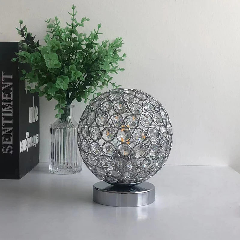 OUDELADI Modern Desktop Decoration Lighting fixtures E27 Crystal Table Lamp Parlor Bed Room Bedside Cabinet Desk lamp