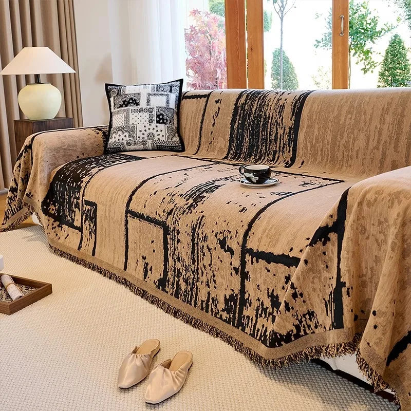 EIFLOY-Retro Chenille Sofa Towel Cover, Anti Cat Scratch, Universal Recliner Couch Cover, 1 Pc, 2 3 4 Seats, Drop Shipping