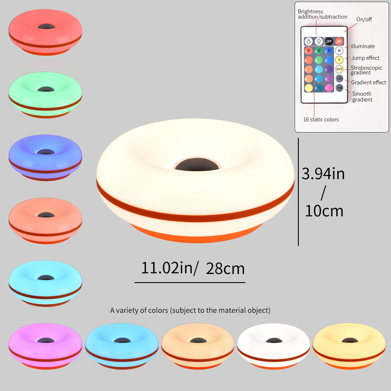 Bauhaus table lamp USB plug bedroom bedside lamp living room dining room decoration donut ambient light