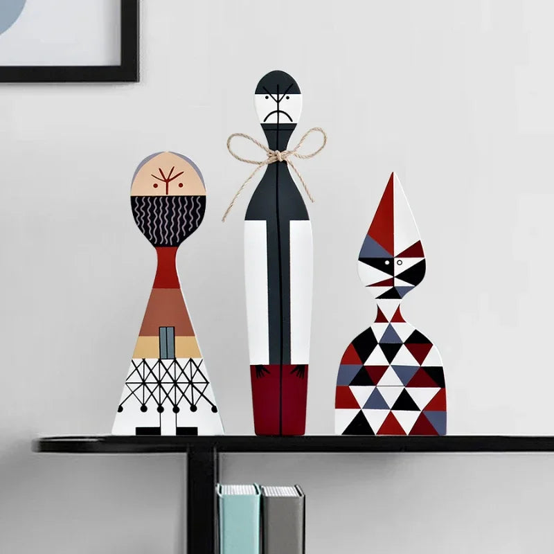 Book Nook Figurines Set Wooden Abstract Ideas Models Miniatures Decoration Living Room Home Decor Table Top Items Accessories