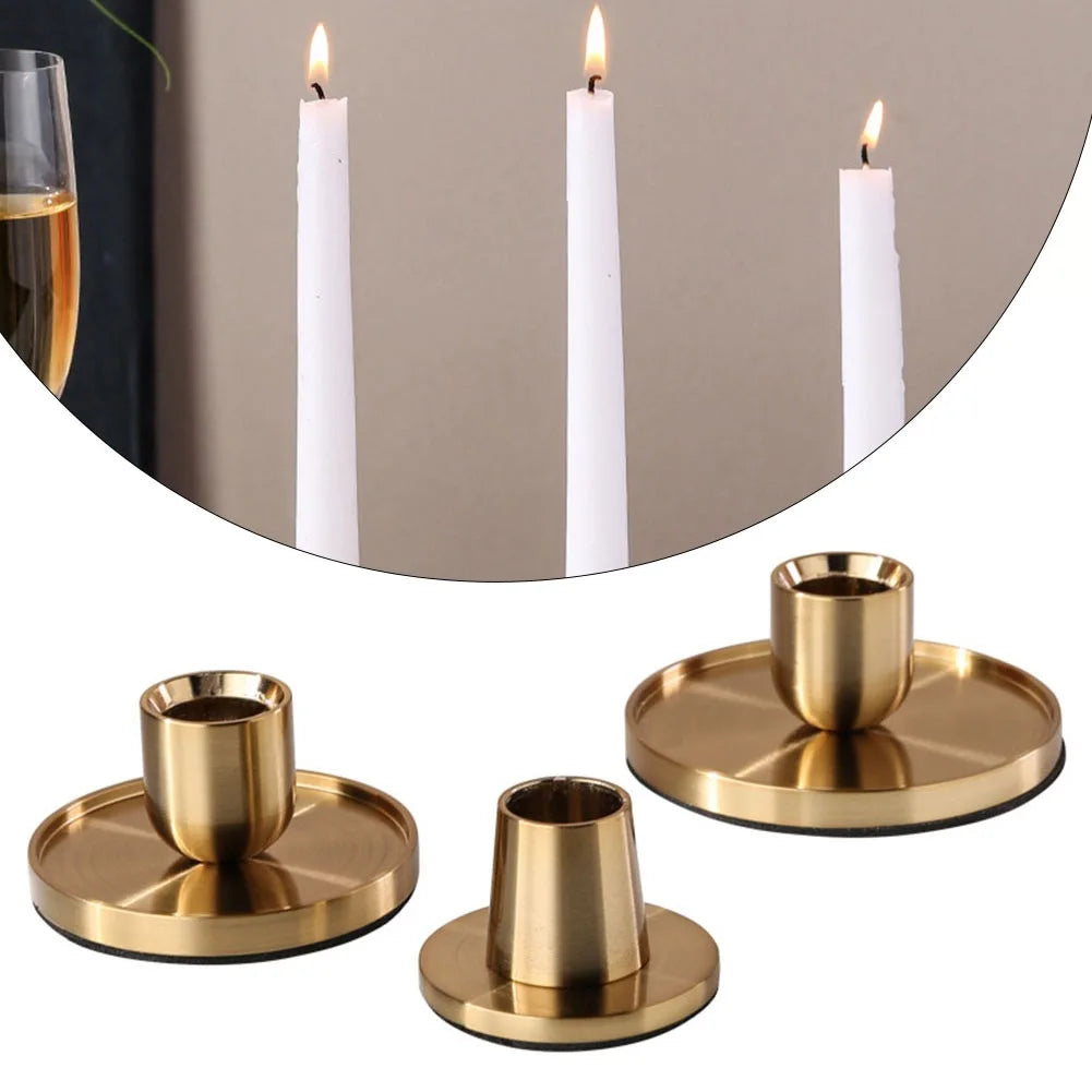 Golden Candle Holder Candlestick Decoration Crafts Table Wedding Home Decor Ornament Candlestick Candle Stand Decoration