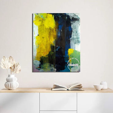 Large Size Office Wall Showpieces Luxury Decors Art Mural On Canvas Hand-painted Colors Painting Artwotk Panel Set For Hotel