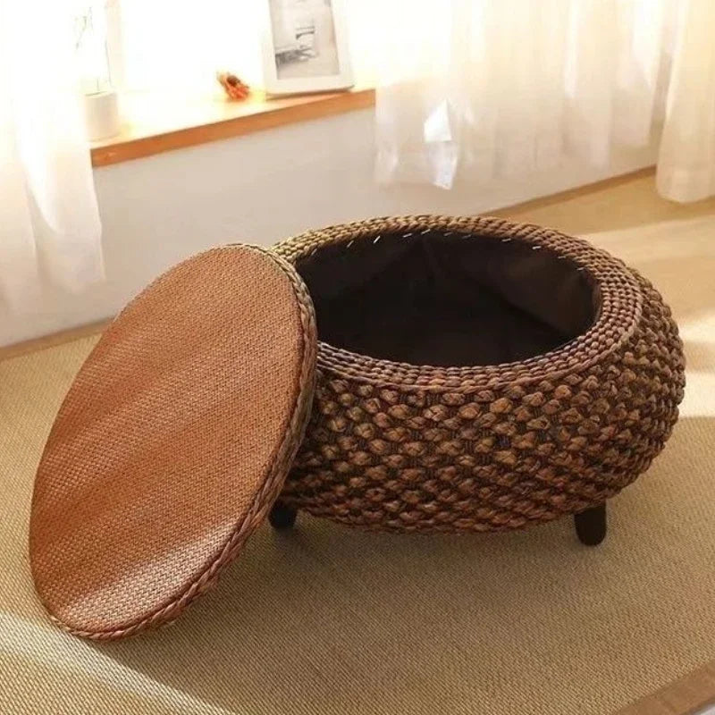 Bamboo Weave Coffee Table with Hidden Storage – view 5, modern home furniture