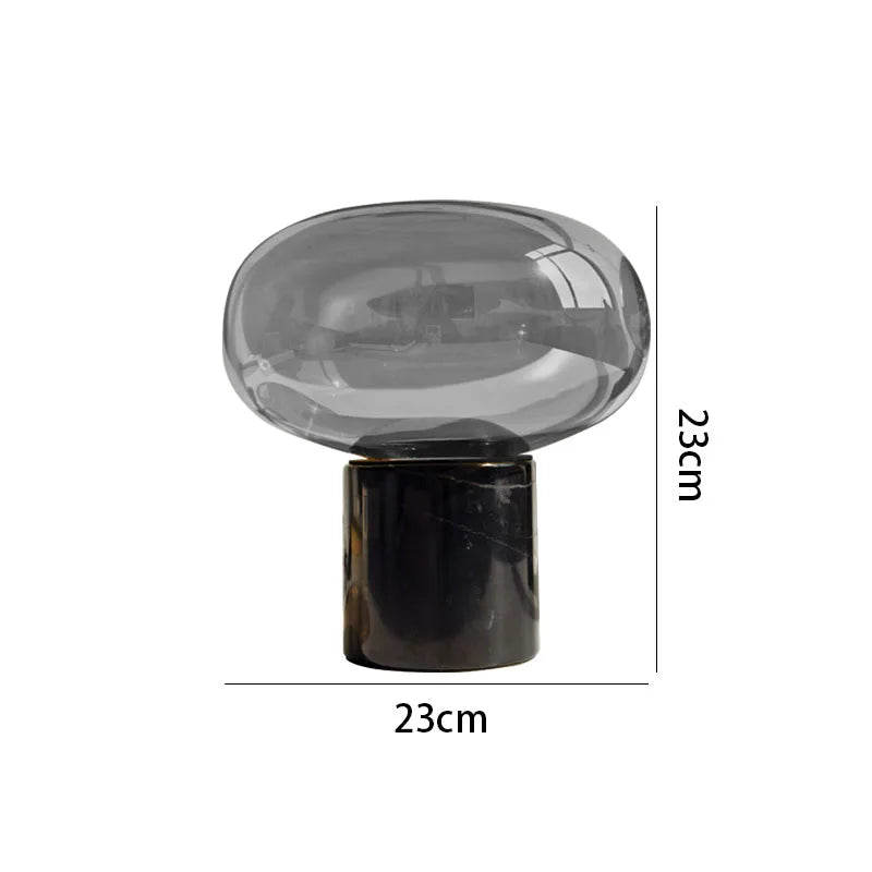 Postmodern Marble Glass Table Lamp Bedroom Decoration Beside Lamp Luxury Black Table Lamps for Living Room Study Desk Lamp