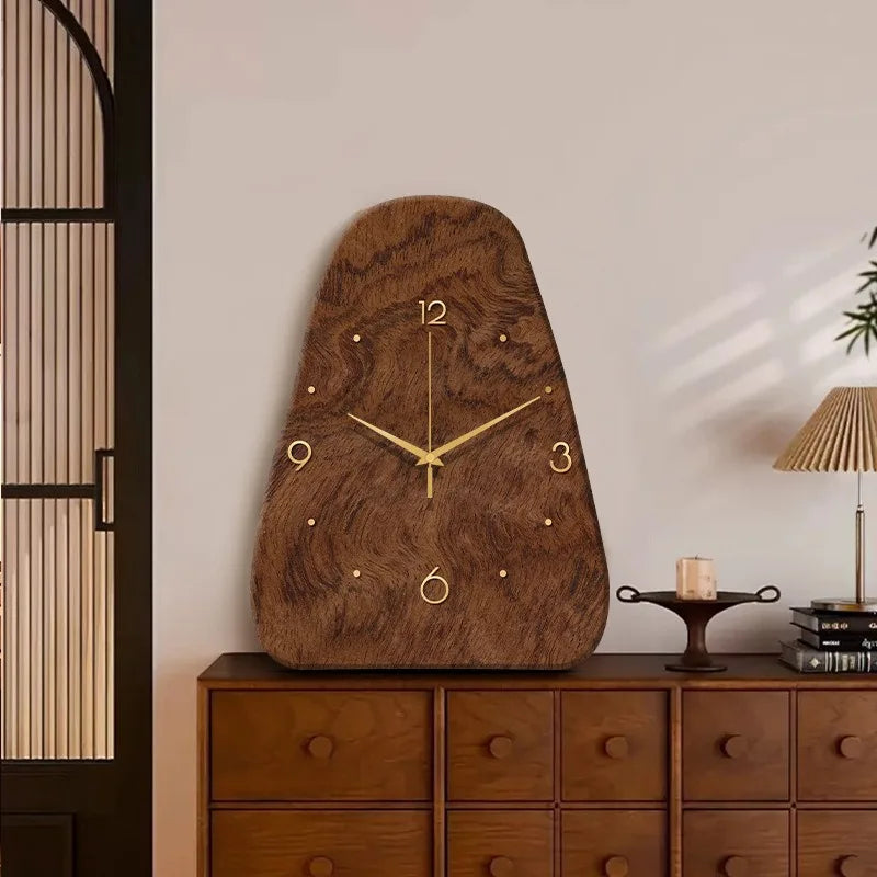Vintage Table Clock Wooden Wall Clocks Aesthetic Luxury Living Room Desk Watch Decorative Silent Wall Watches Table Decorations