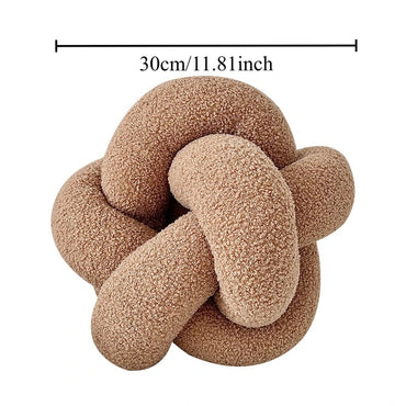 Knotted Ball Pillow Lamb Velvet Pillow Sofa Pillow Living Room Single-standed Octagonal Cushion Bed Backrest