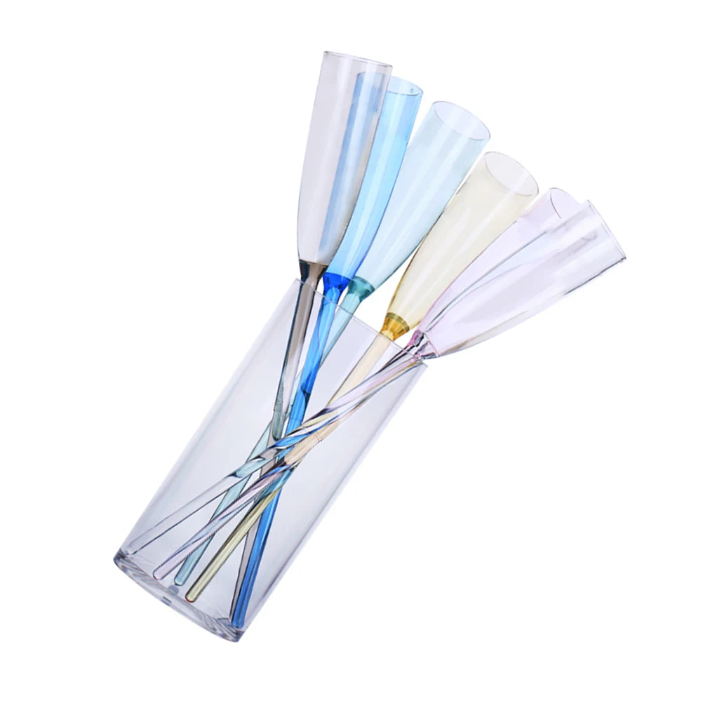 Colored Glasses Party Tumbler Vintage Goblet Bottle Drinking Cocktail Cup