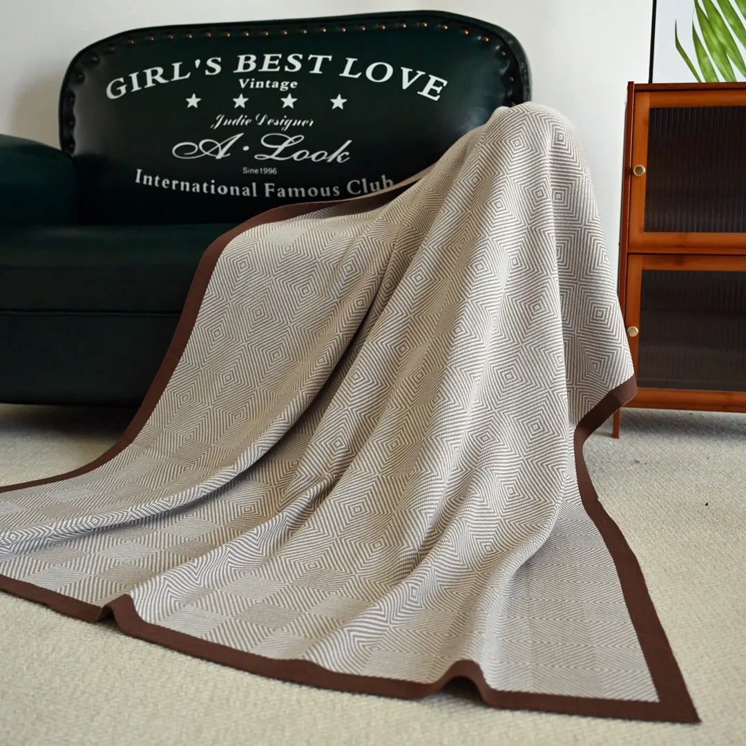 New Stripe Knitted Blanket And Bedspread Soft Leisure Sofa Cover Homestays Hotel Bed End Towel Nap Blanket Cover Warm Shawl