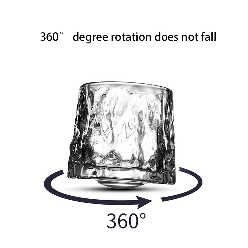 160Ml Tumbler Glass Rotating Whiskey Glass Creative Gyro Glass Drinkware Red Wine Glass Shake Decompression Glass Wine Cup