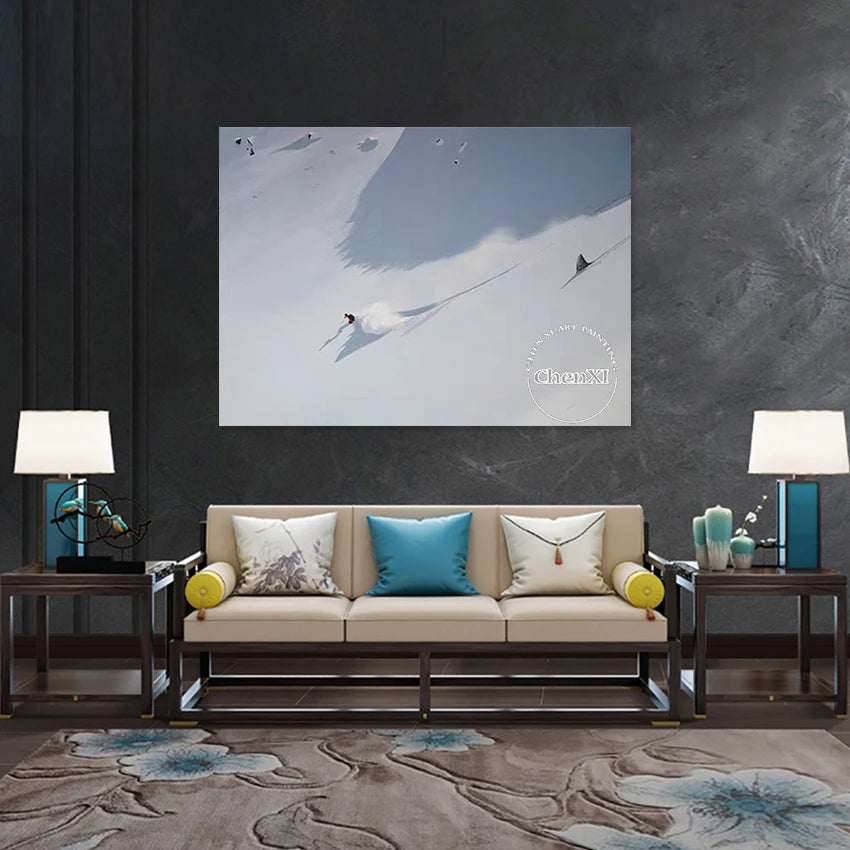 Figure Impressionist Oil Paintings, Landscape Art Wall, Texture Abstract Canvas Picture, Frameless, Large Size Office Artwork