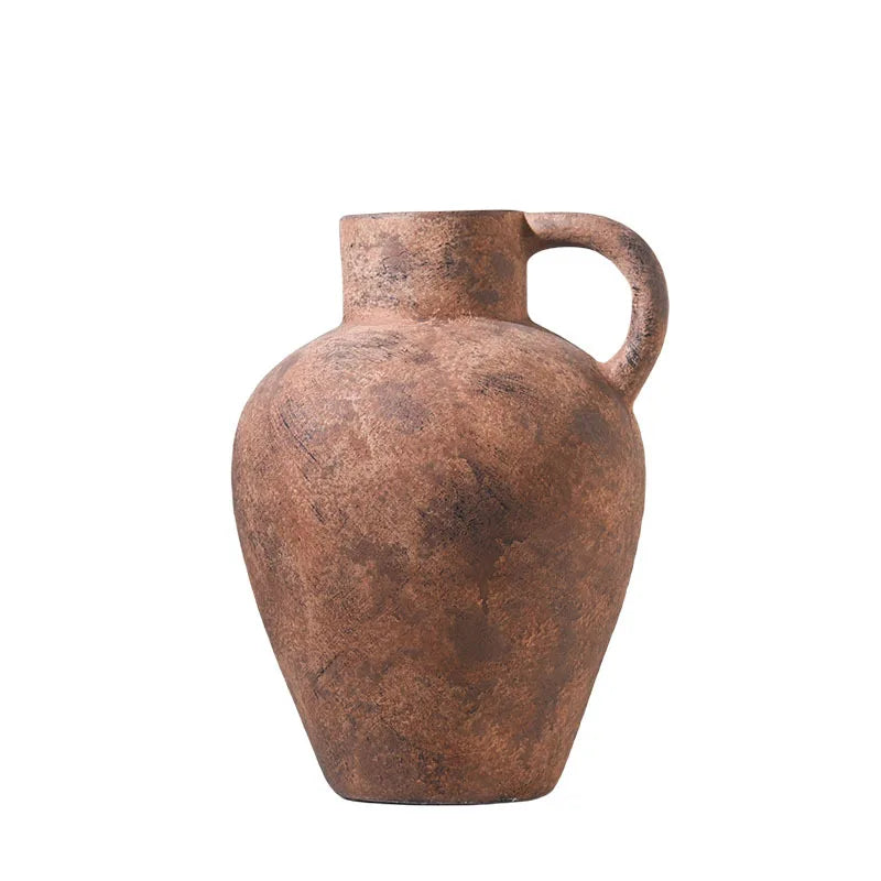 Ceramic vases, vintage vintage rough pottery art flower arrangement vases, home ornaments, earthenware jars