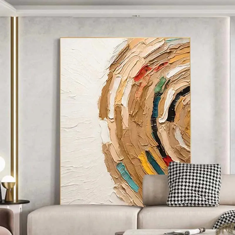 Dafeng Village Pic 100% Hand Painted Modern Abstract Oil Painting On Canvas Wall Art  For Living Room Home Decoration No Frame