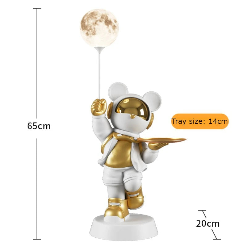 Nordic Resin Figurines Lamps Creative Tray Aesthetic Accessories Miniature Storage Sculptures Luxury Ornaments Home Decoration