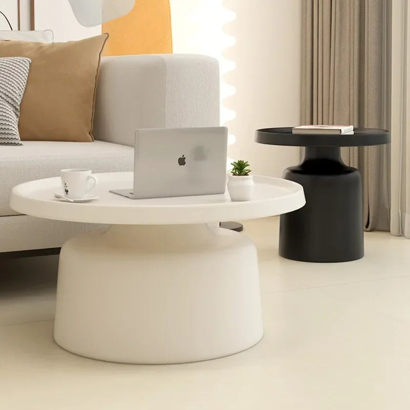 Nordic Minimalist Round Coffee Table with Storage – view 5, modern home furniture