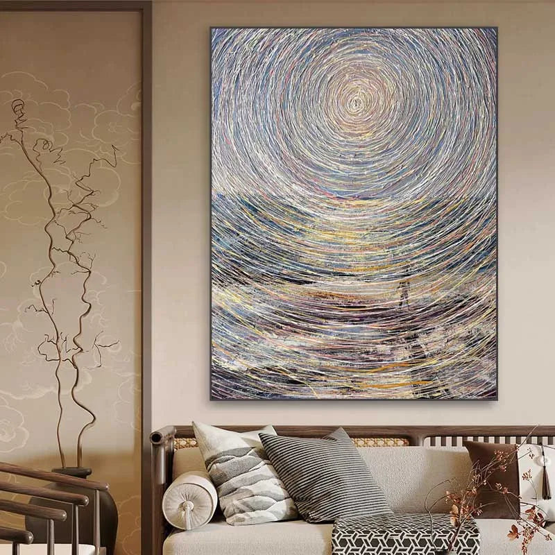 Original Dafeng Landscape Oil Paintings  Hand Painted Modern Abstract Oil Painting On Canvas Wall Art Home Decoration No Frame