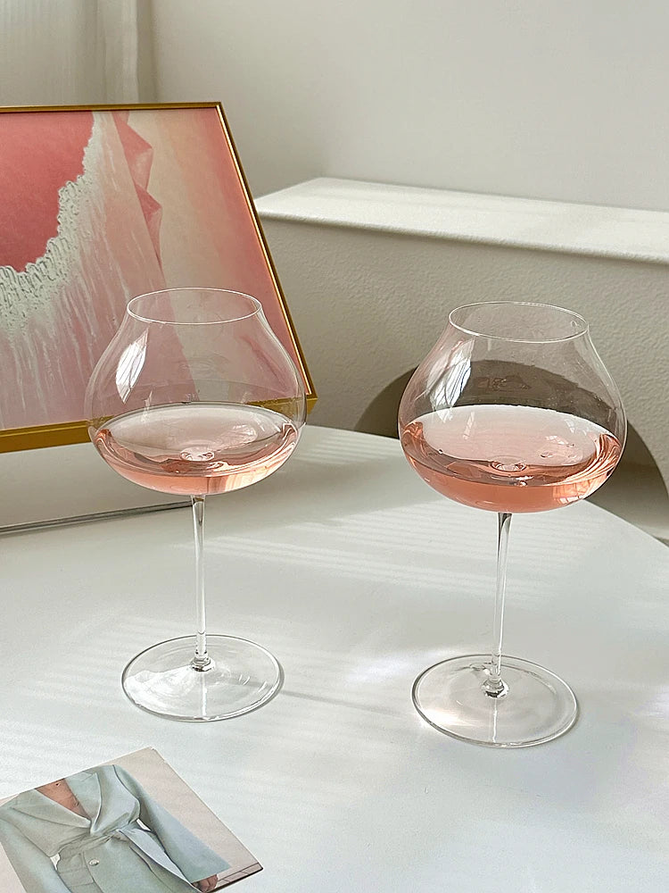 680ml Large Capacity Red Wine Cup Ultra-thin Sensory Crystal Glass Cup The Same Burgundy Glass Cup Thin Glass Goblet Glass