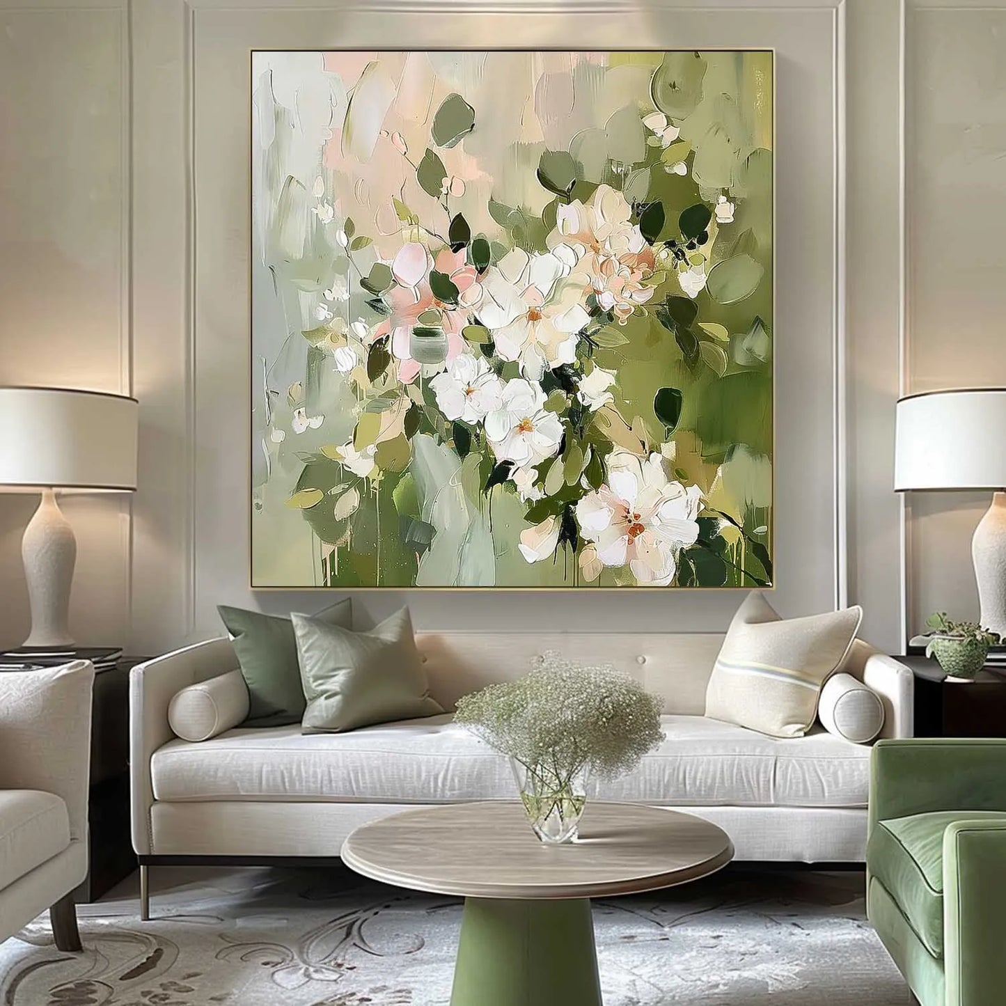 Thick Texture Flower Pic Hand Painted Modern Abstract Oil Painting On Canvas Wall Art For Living Room Home Decoration No Frame