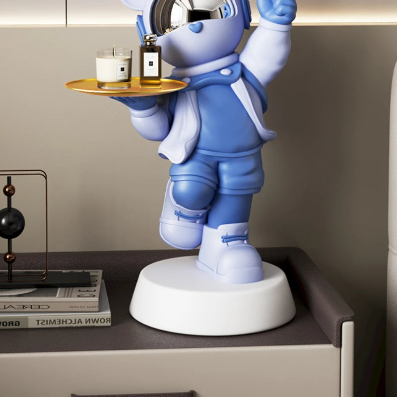 Nordic Resin Figurines Lamps Creative Tray Aesthetic Accessories Miniature Storage Sculptures Luxury Ornaments Home Decoration