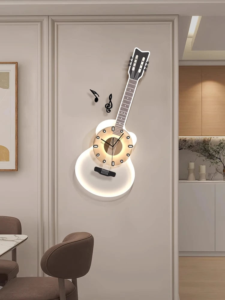 Modern minimalist wall clock, living room corridor decoration, minimalist creative art Internet famous wall hanging lamp