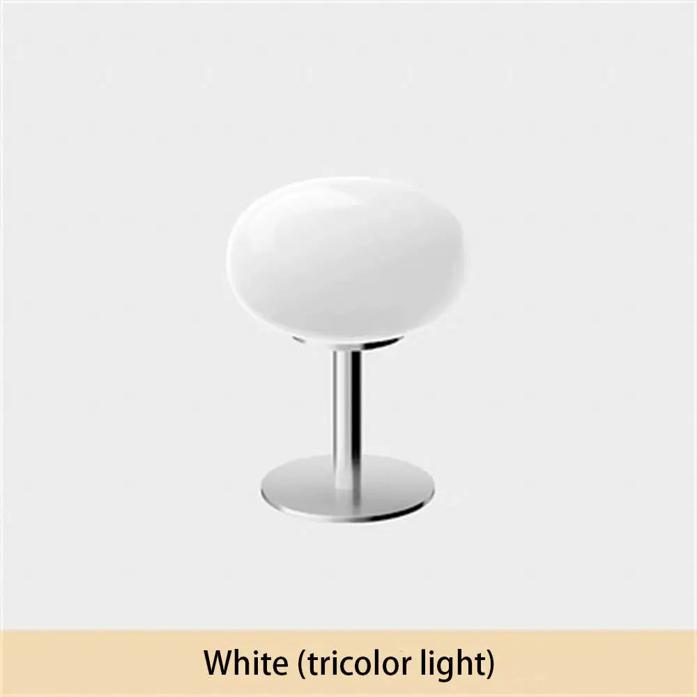 Lollipop Table Lamp Medieval Cream Glass Lamp Living Room Bedroom Study Simple Atmosphere Retro Glass Standing Lamp Home Decor