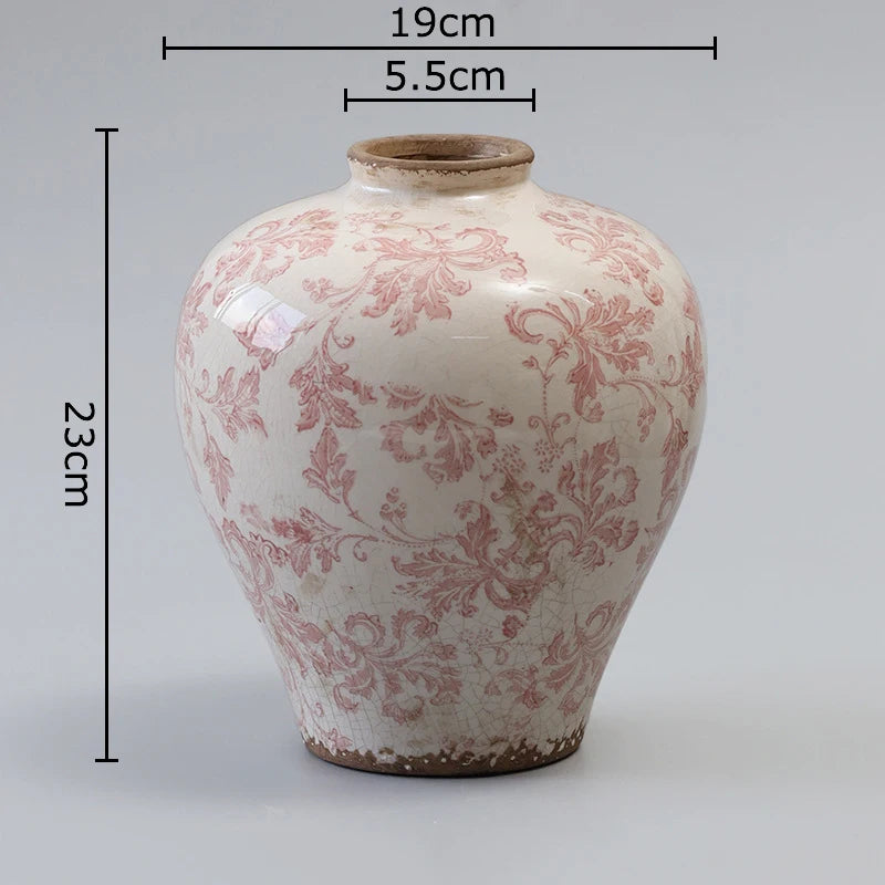 Creative Cracked Texture Vase Blue and White Porcelain Flower Pot Table Decoration Flower Arrangement Vases Room Aesthetic Decor