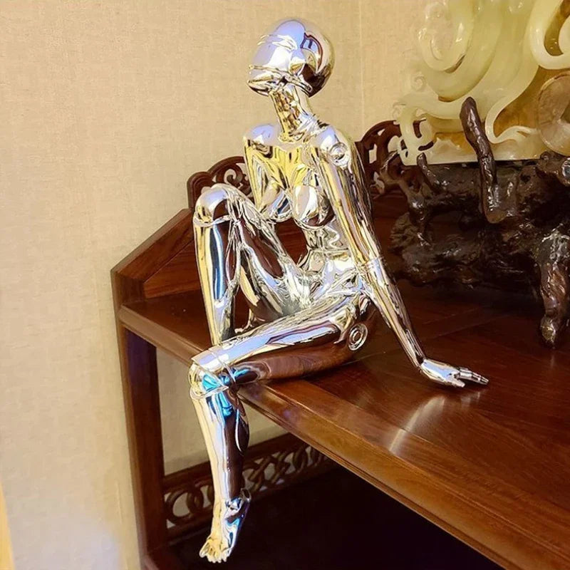 Figurines Sculptures Statue Creative Aesthetic Modern Sculptures Figurines Elegant Bedroom Small Living Room Figurine Decoration