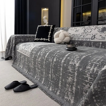 쿠션 커버 Sofa Covers Chenille Sofa Mats Throw Blankets Mats 2025 All-season Camping Picnic Blanket Color Block Sofa Cover Mats