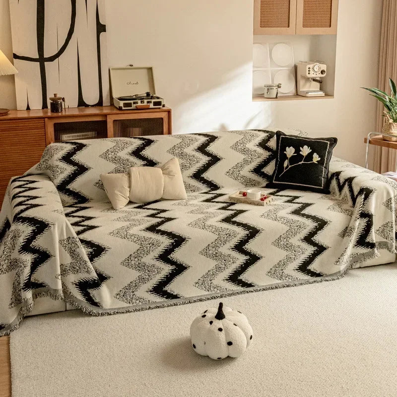 EIFLOY-Modern Chenille Sofa Towel Cover, 3,4 Seater, Anti Cat Scratch, L Shape Couch Cover for Living Room, Armchair Towel