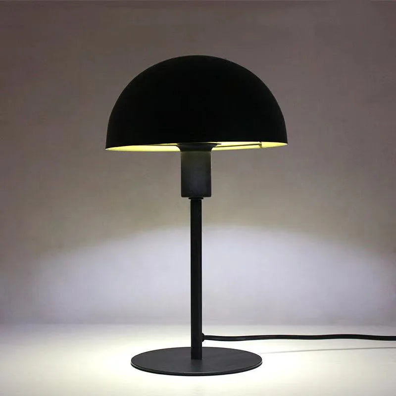 Mushroom Table Lamp Nordic Modern LED E14 Bulb Wrought Iron Living Room Bedroom Bedside Dormitory Reading Desk Light Plug-in