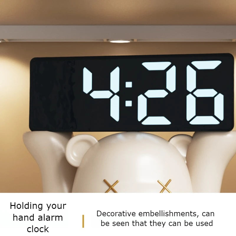 Led Silent Table Clocks Unique Luxury Cute Aesthetic Alarm Clock Nordic Modern Desk Clock Office Digital Clocks Decoration