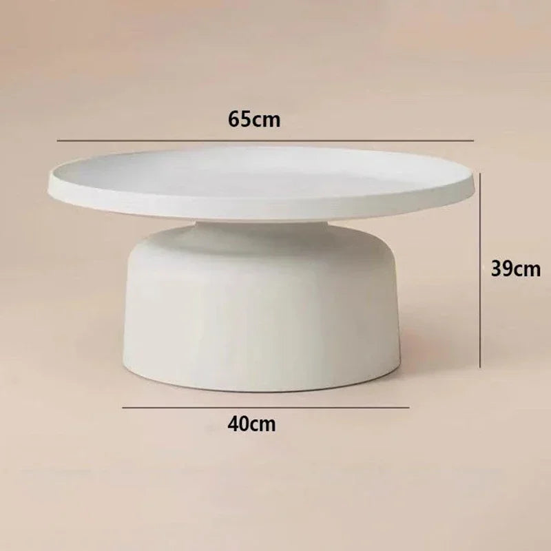 Nordic Minimalist Round Coffee Table with Storage – view 12, modern home furniture