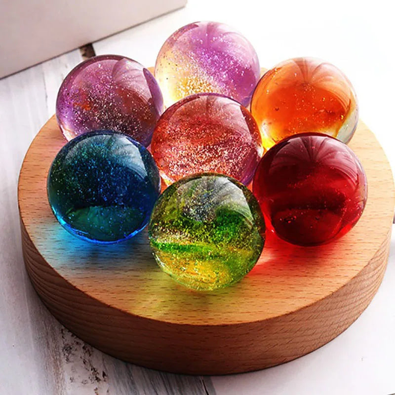 Aesthetic Art Figurines Colorful Glass Ball Miniatures Living Room Table Top Items Decorations Funny Gift Ornaments for Interior