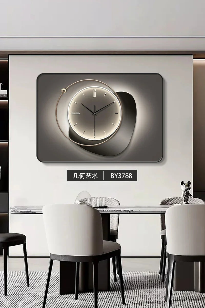 Modern Light Luxury Restaurant Decorative Wall Clock Creative Silent Living Room Home Clock