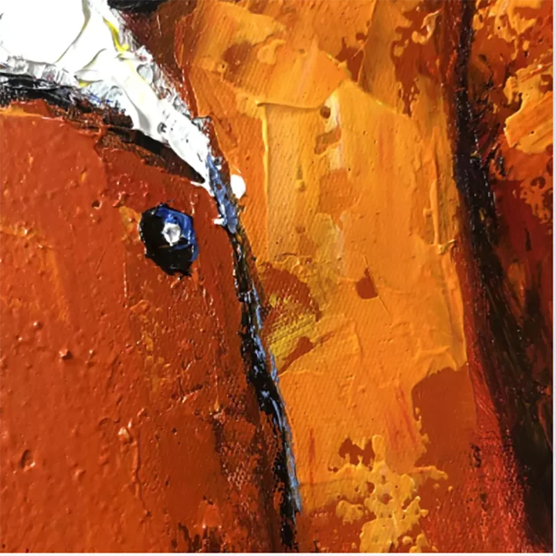 Creative Cartoon Picture Art, 100% Hand Painted, Abstract Oil Painting on Canvas, Wall Art for Living Room, Home Decor, No Frame