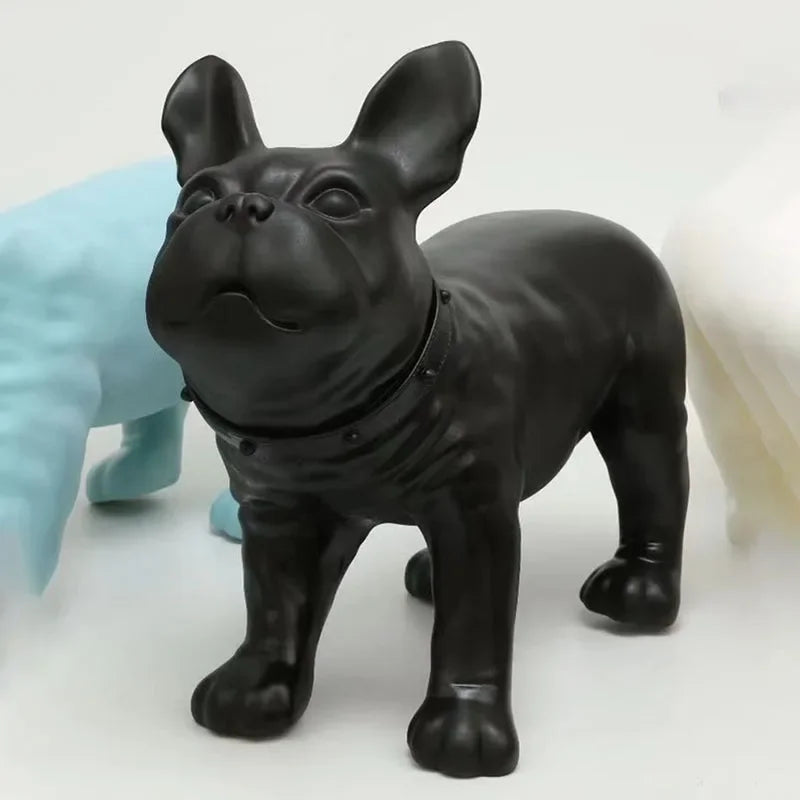 French Bulldog Figurines Creative Art Plastic Miniatures Interior Room Home Decorations Accessories Funny Valentines Day Gift