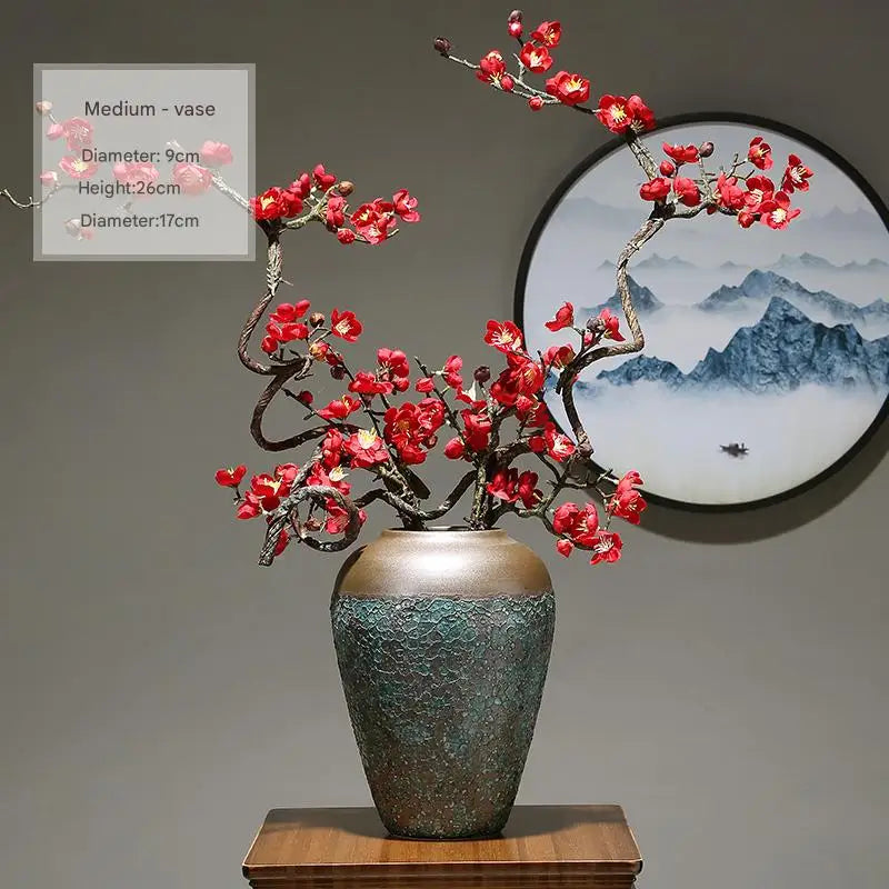 Modern Vase Handmade Ceramic Porcelain Vase Minimalist Art Deco Vase Artificial Flower Set Flower Vase Home Table Decor Vase Set