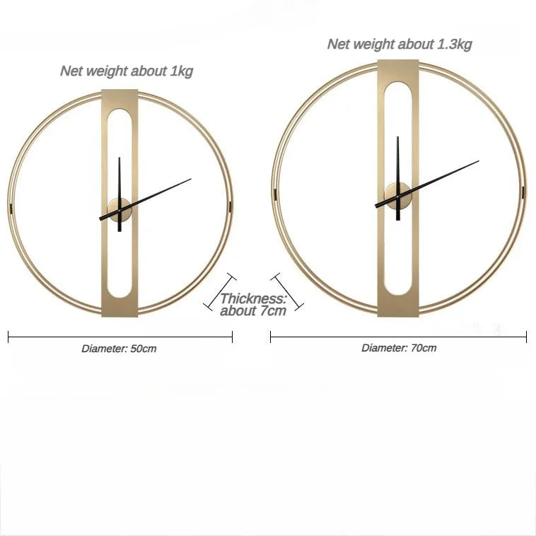 Nordic Wall Clocks Round Creative Personality Silent Elegant Wall Watch Large Simple Home Living Room Aesthetic Decorations