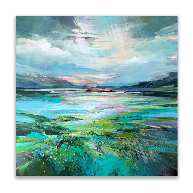 Original Landscape Picture Hand Painted Modern Abstract Oil Painting On Canvas Wall Art For Living Room Home Decoration No Frame