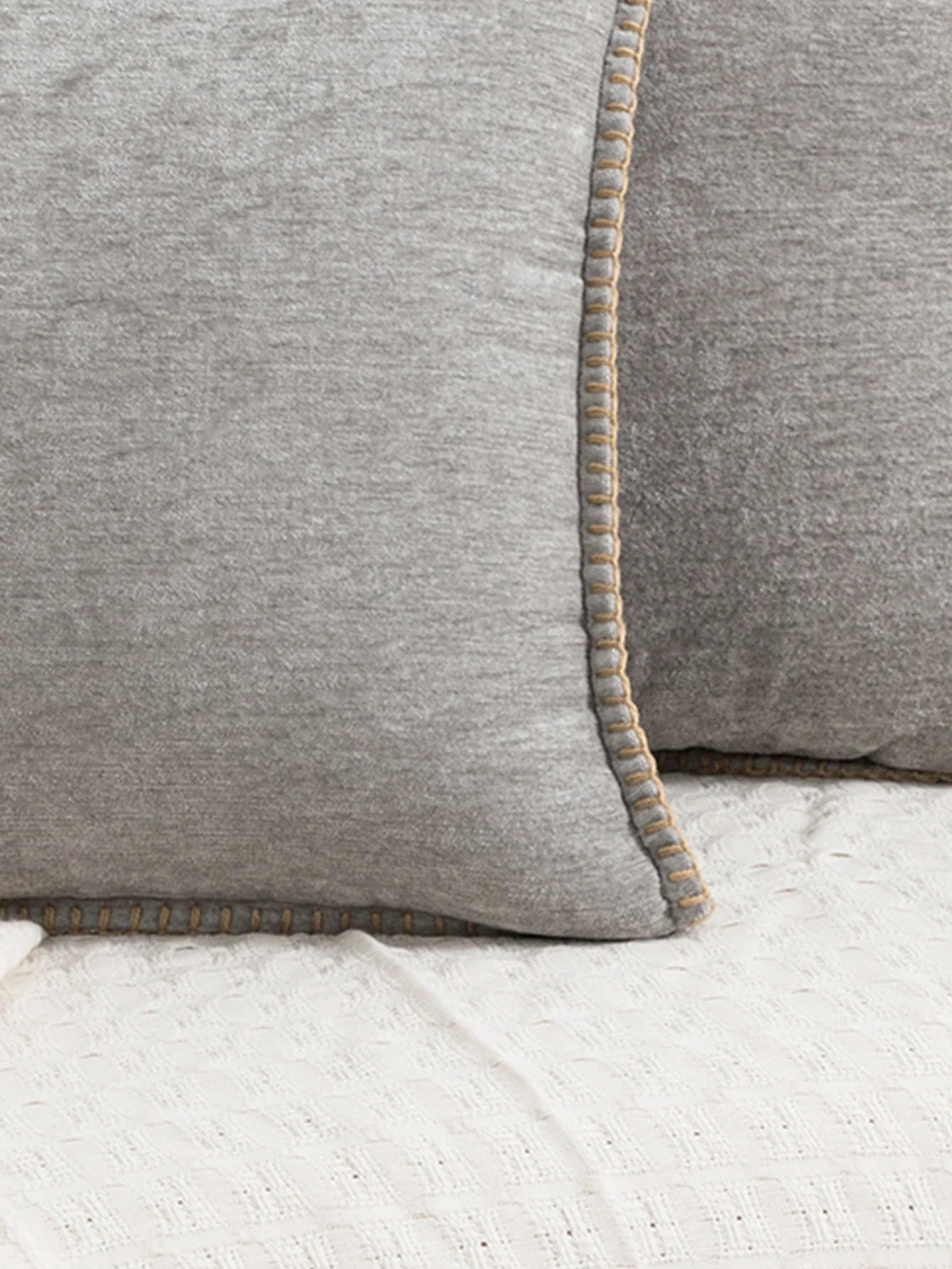 Pink Chenille Cushion Cover Soft Throw Pillow Cover 50x50cm Velvet Pillow Case Stitched Edge Couch Sofa Decor Pillowcase 45x45CM