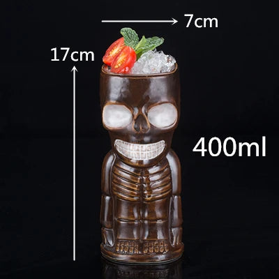 400ml Tiki Mugs Cocktail Cup Beer Wine Mug Ceramic Tiki Mugs Art Crafts Creative Hawaii Mugs