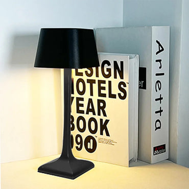 Rechargeable wireless bedroom bedside decoration simple metal touch LED table lamp creative atmosphere lamp