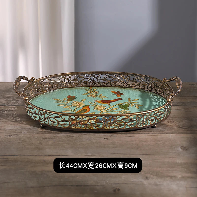 Vintage Serving Tray Creative Fruit Bowl Snack Dish for Coffee Table Living Room  Dining Room Decor