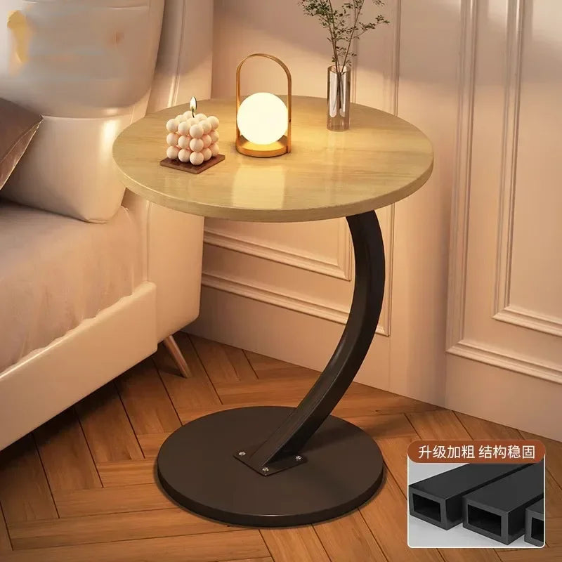 Space-Saving Round Coffee Table with Storage – view 5, modern home furniture