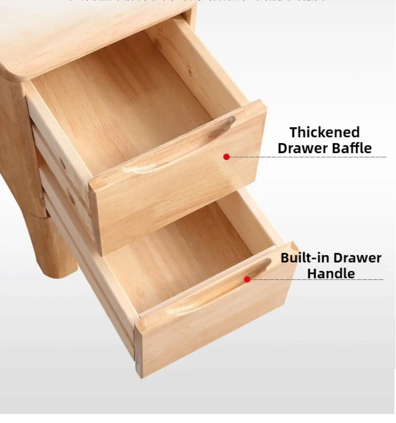 Minimalist Wooden Nightstand with Drawers – view 3, modern home furniture