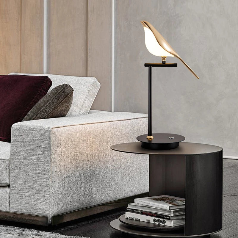 OUDELADI LED table lamp Magpie bird model Reading lamp bedroom bedside living room floor lamp home decor study desk light