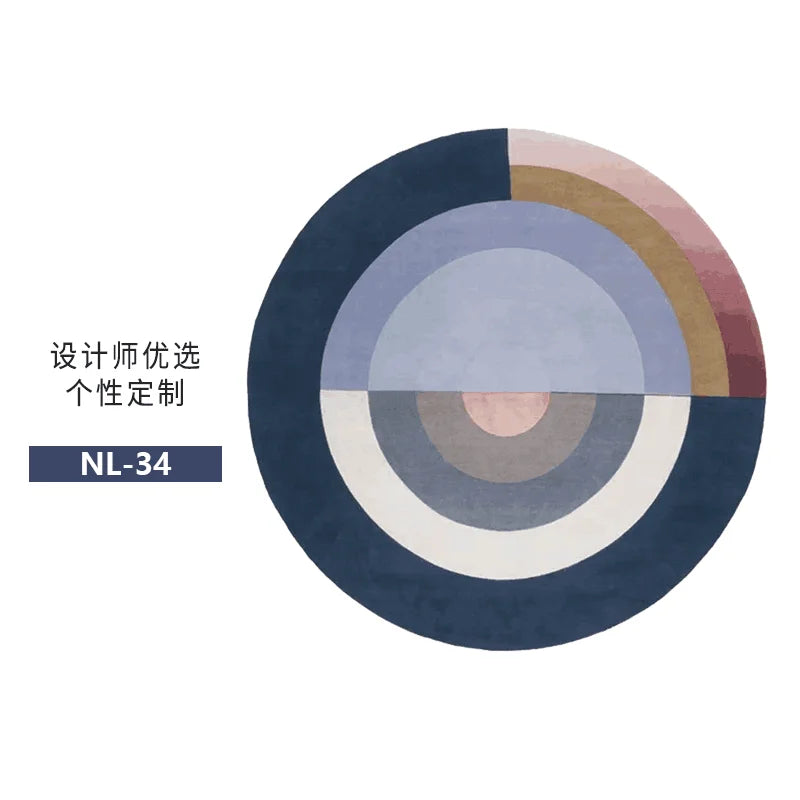 Nordic Style Rugs for Bedroom Light Luxury Living Room Decoration Round Carpet Home Fluffy Soft Rug Thick Plush Lounge Floor Mat