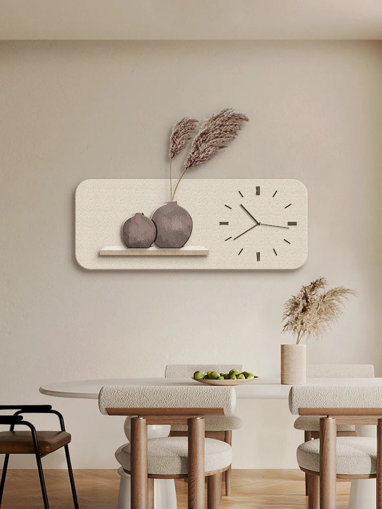 Dining Room Clock Wall Hanging High-end Sandstone Fashion Wall Watch Nordic Entry Luxury Creative Living Room Clock Wall Clock